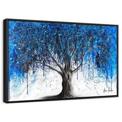 Arbre bleu au clair de lune