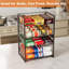 Lot de 2 supports à conserves empilables pour garde-manger, organisateur de rangement robuste et réglable à 2 niveaux pour conserves alimentaires, distributeur de boissons et de collations, noir-136937278