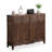 Dark-coffee Solid Wood Shoe Storage Bench-1567879516