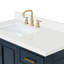 Ensemble de meuble-lavabo simple 43 po avec plateau Abshire-93359322