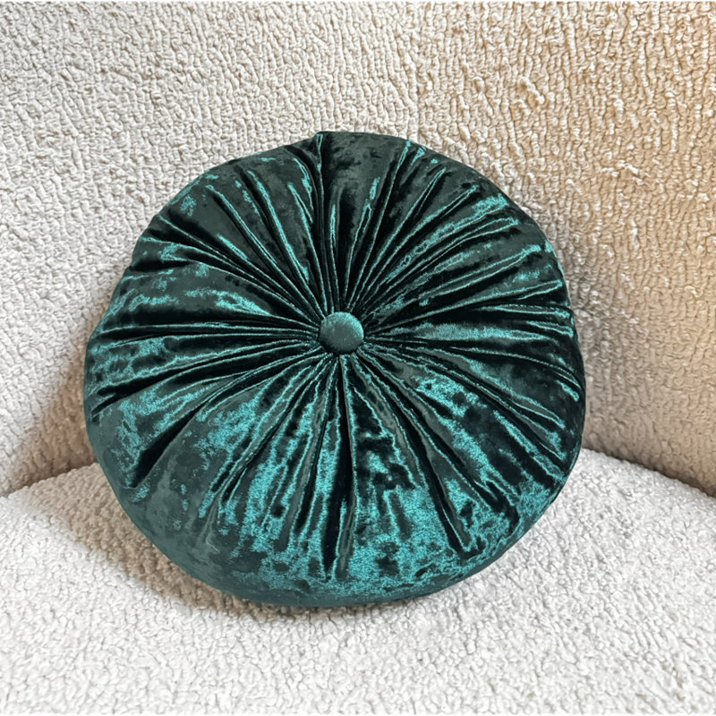 Coussin Therese, H 12 po x l 12 po, Vert jungle écrasé