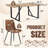 71" Modern Rectangular Dining Table Set-129575162-129575160