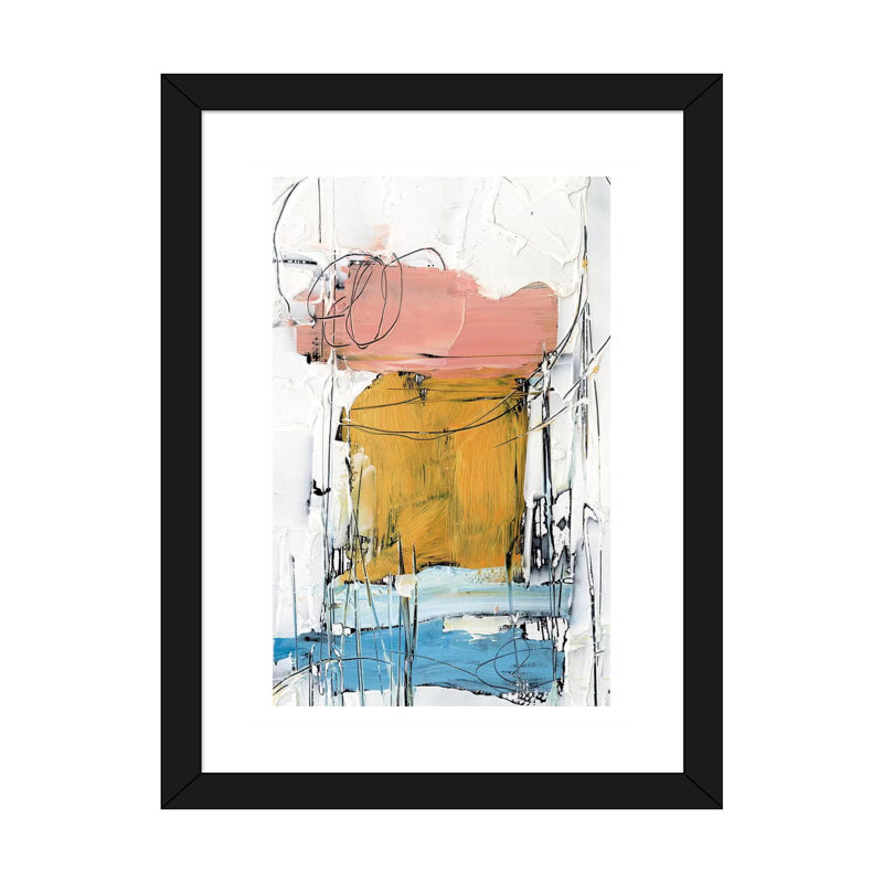 «Stacked Together II» par Ethan Harper - reproduction d'art, H 32 po x l 24 po x P 1 po, Papier encadré noir, Blanc
