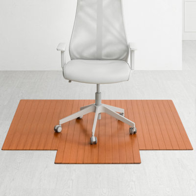 Standard 5mm Thick Bamboo Chair Mat – Non-Slip, Rectangular, Ideal for Hard Flooring
