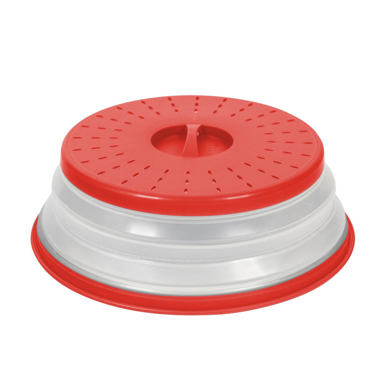 Petit couvercle pour micro-ondes pliable, bleu brume, 10'', Candy Apple Red