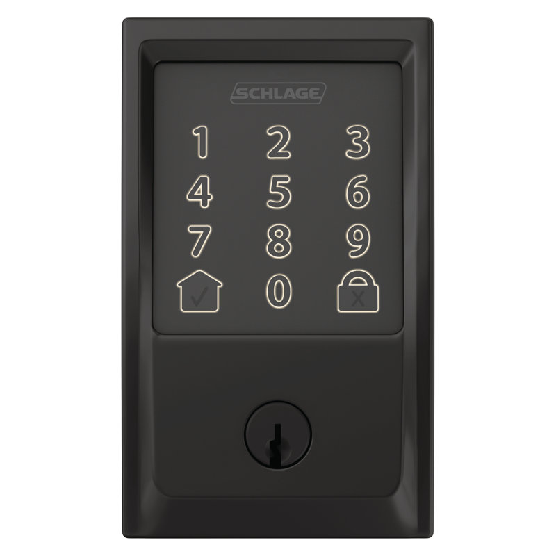 Encode Smart WiFi Deadbolt with Century Trim, Matte Black, Yes