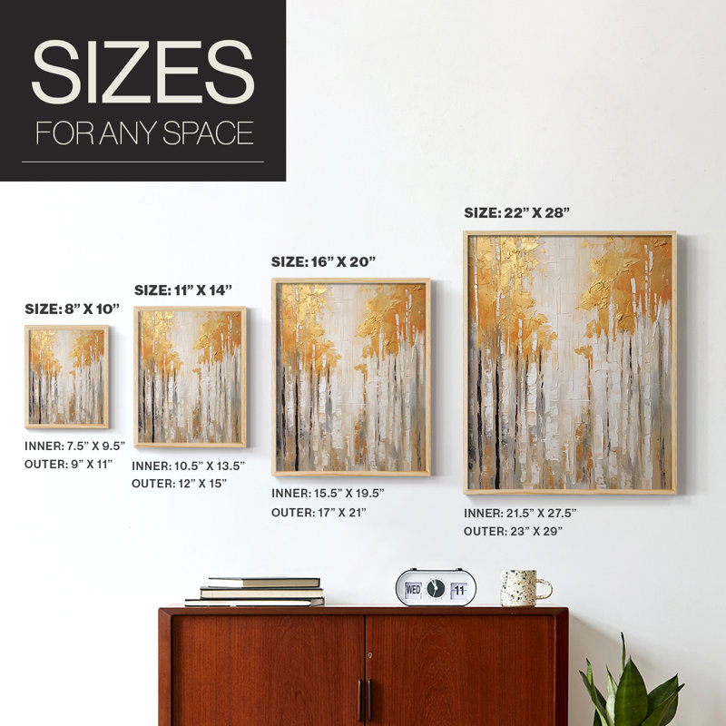 ABSTRACT Series CMXLII-Premium Framed Print -Ready to Hang - No Nails Required - No Nails Required, Bois naturel