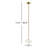 1-Light Dimmable LED Chandelier