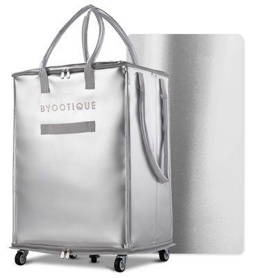 Byootique 28'' Extra Large 145L Rolling Utility Tote Reinforced Hard Bottom
