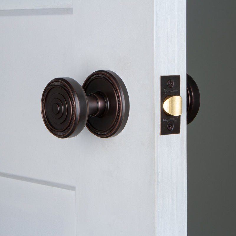Bouton d'intimité avec rosette Grandeur Soleil, 2 3/4", Bronze intemporel