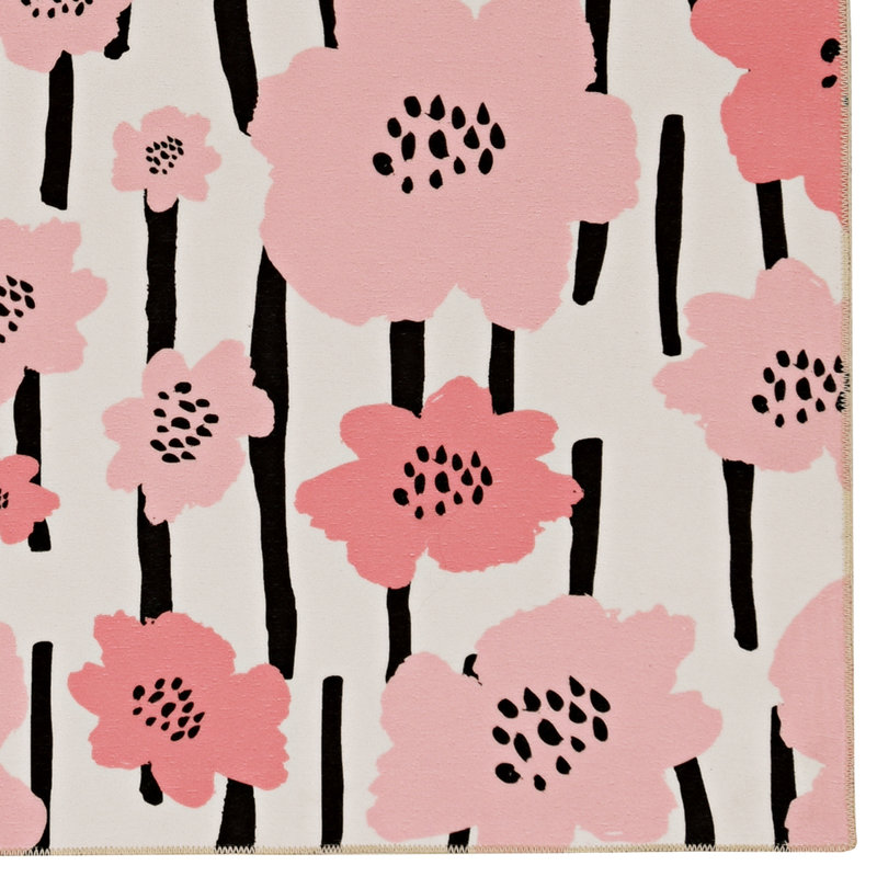 Tapis ivoire et rose Joris, Rectangle 3 pi x 5 pi