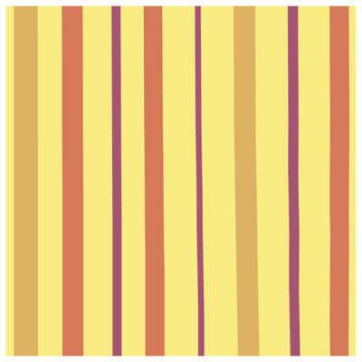 Yellow Red Stripes Bath Mat