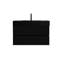 Meuble-lavabo Mid-Century moderne noir et noyer