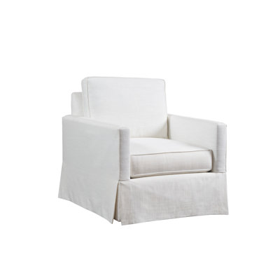 Barclay Butera Upholstery Swivel Slipcovered Armchair