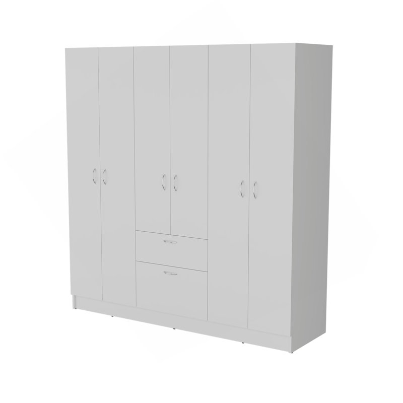 Armoire à 6 portes avec tablettes et tiroir Olin