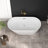 59" x 29.5" Freestanding Soaking Acrylic Single Slipper Bathtub with Drain and Overflow