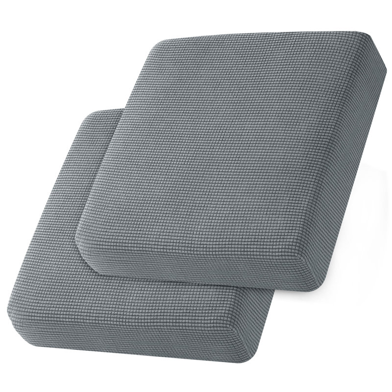 Box Cushion Loveseat Slipcover, Light Gray
