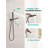 Lefton Shower System In Fahrenheit Display (battery-free), 13” Overhead Round Rainfall Shower Head With All-in-one Handheld Spray Showerhead, 4-in-1 Control System, Sswm2501-121467620