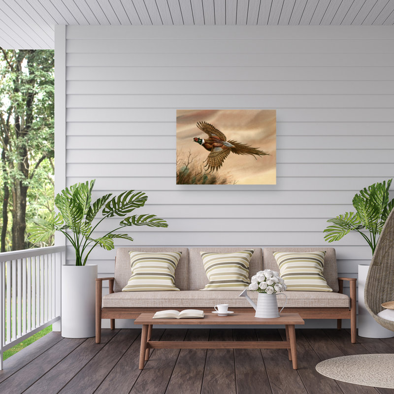Toile pour l'extérieur «Dave Bartholet Pheasant», H 35 po x l 47 po