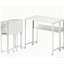 Bureau d'ordinateur pliable, avec sac de rangement, tablette et roulettes pour petits espaces, bureau à domicile-1504291301