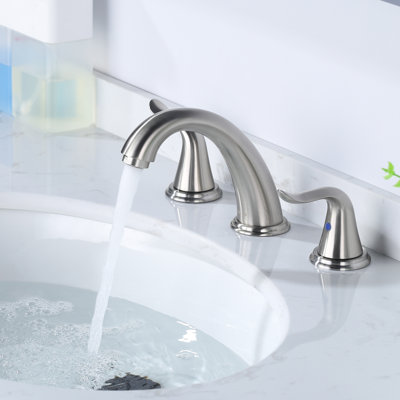 2-handle Bathroom Faucet with Drain Assembly