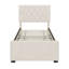 Velvet Fabric Upholstered Platform Bed With Trundle Bed And Adjustable Button Tufted Headboard-403951036