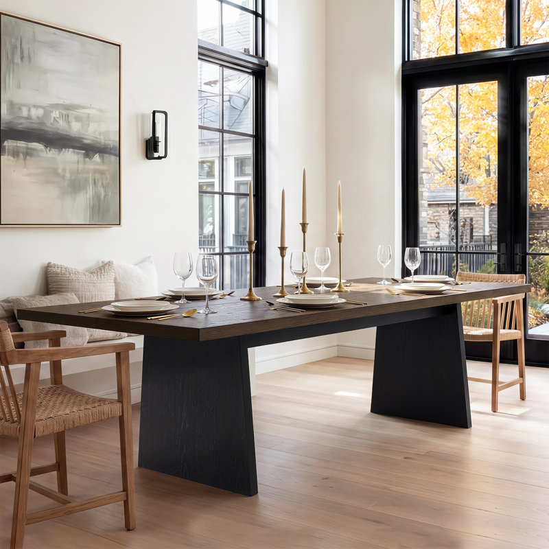 83.9'' W Solid Wood Dining Table, Oak