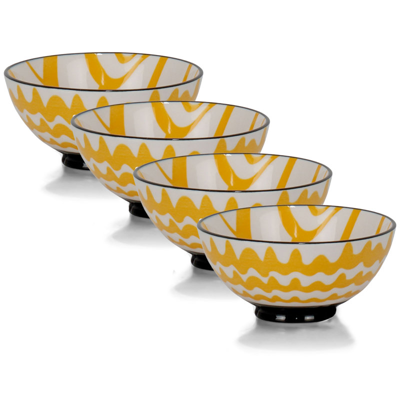 Chevron Bowl 4", Yellow