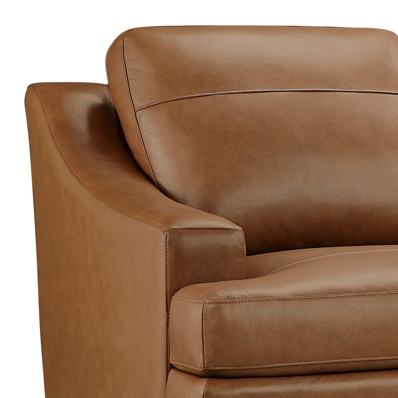 Fauteuil de 38 po de large Appolonie, Cuir de chameau