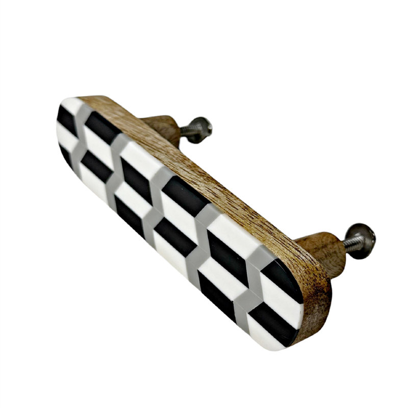 Set of 4 Chevron Pattern Cabinet Pulls