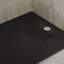 Receveur de douche rectangulaire extra-plat OVE Lenora 122 cm x 81 cm avec bonde latérale dissimulée, noir uni-136145906