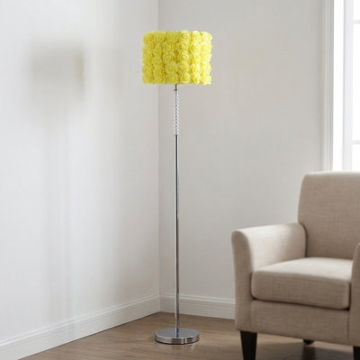 Lampe sur pied en acrylique / métal 63 "In Yellow Roses In Bloom
