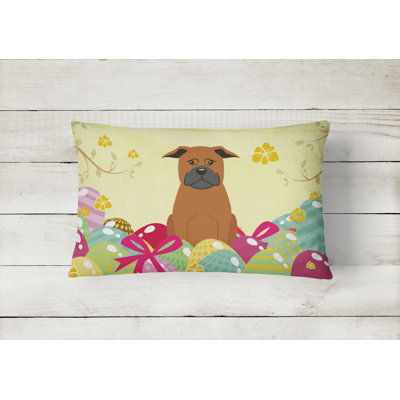 Easter Eggs Outdoor Throw Pillow