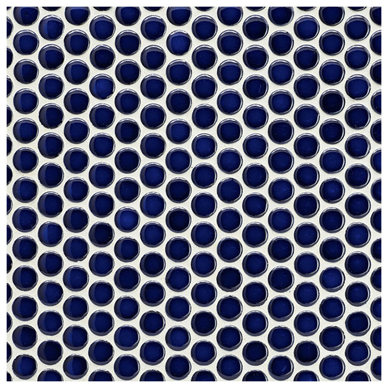 Ceramic Penny Round Mosaic Wall & Floor Tile, Blue