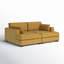 Canapé-lit modulaire avec accoudoirs et coussins décoratifs en velours côtelé orange Bentura-1862445447