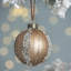 Ensemble de 4 décorations en forme de boule de Noël à rayures verticales 4,7 pouces champagne et strass-652092738-652092607