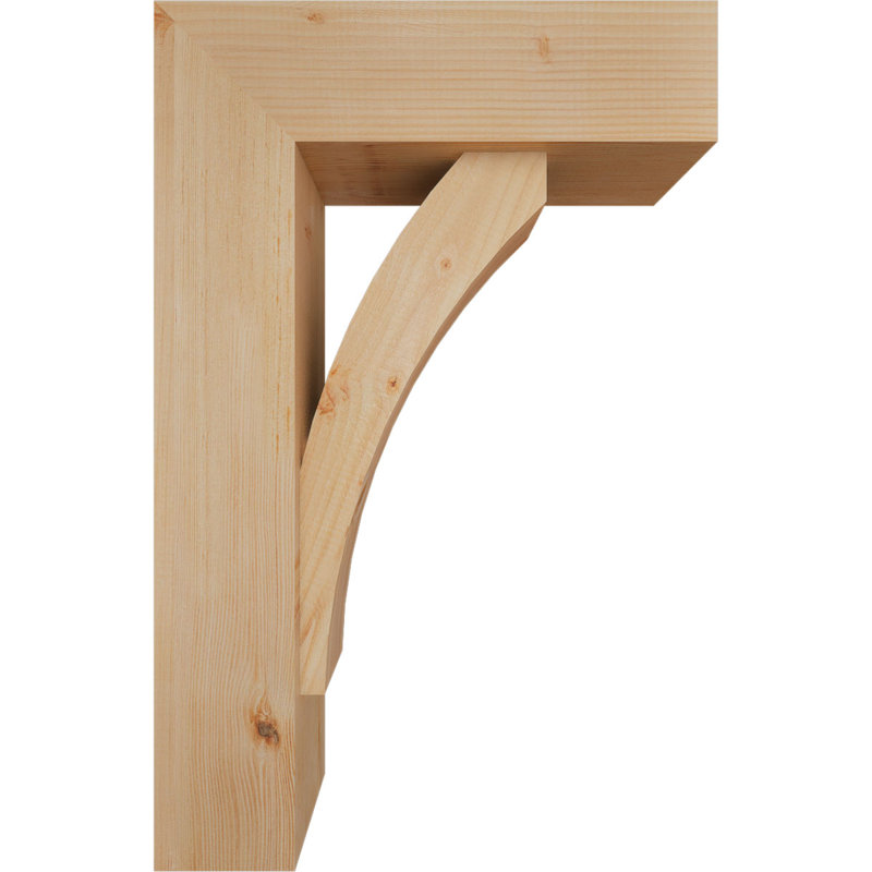 Thorton Block Bracket with Offset Brace, 34 x 22, 7 1/2"W Douglas Fir (Smooth)