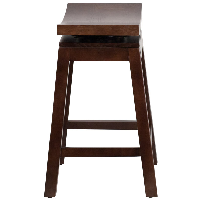 Tabouret de bar et de comptoir pivotant Tansel, Cappuccino, Tabouret de comptoir (assise de 26 po de hauteur)