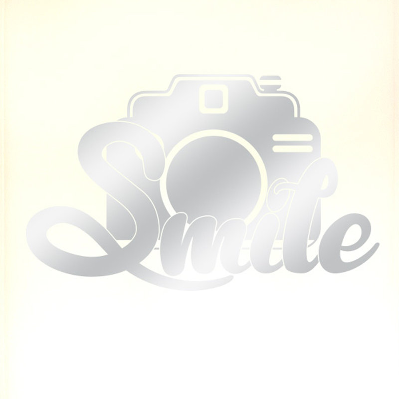 Wall Decal, Medium, Shiny Silver