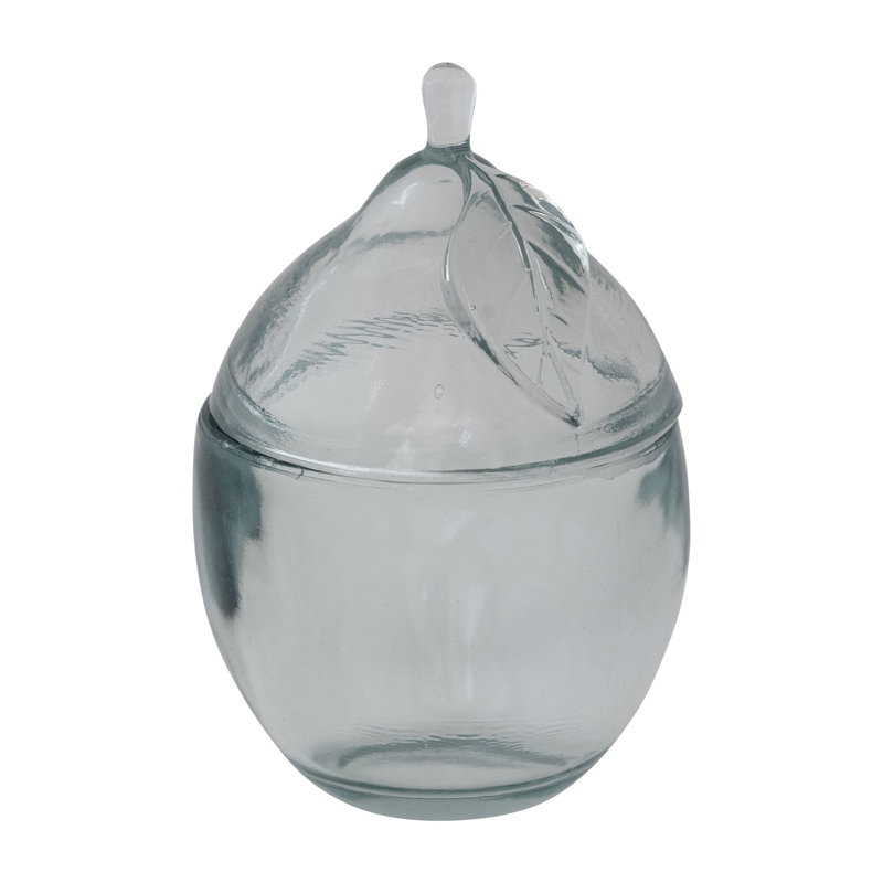 Pressed Glass Lemon Shaped Jar