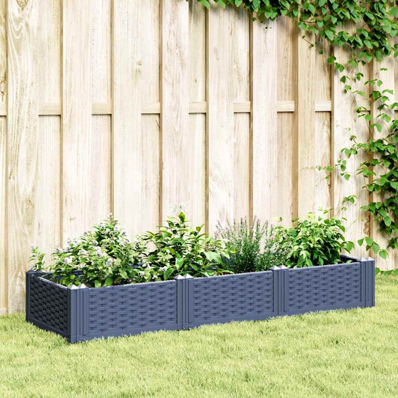 Alonnah Wood Planter, 28.5cm H x 125cm W x 40cm D, Wax Brown