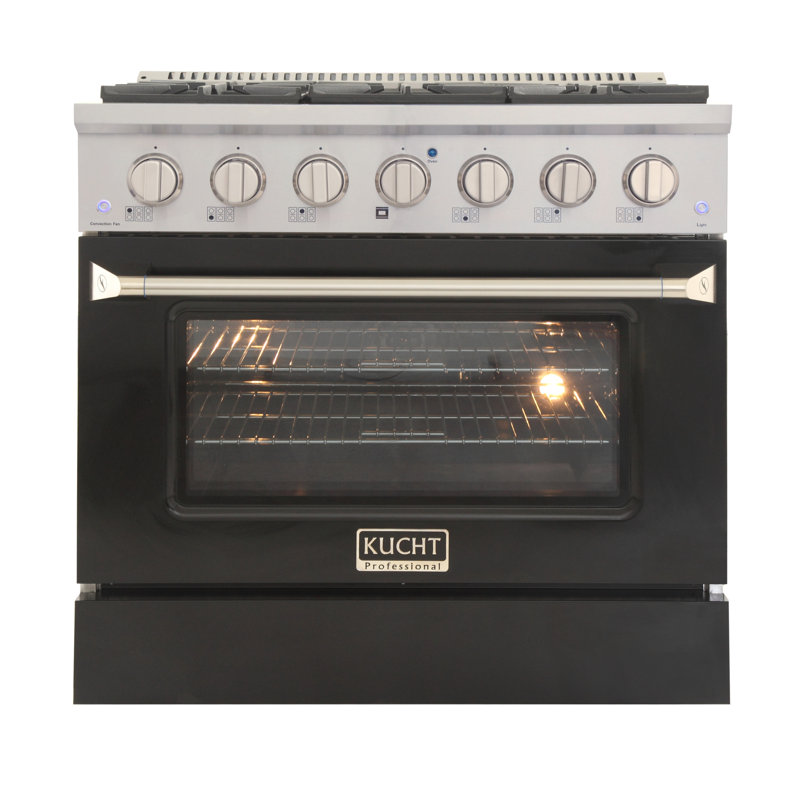 36" 5.2 Cu. Ft. Freestanding Gas, Black, Natural Gas