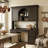 Large Wine Cabinet With Drawers, Anti-Tip – Farmhouse Storage For Dining Room