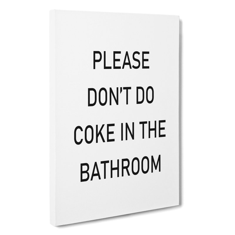 Coke Typography - Wrapped Canvas, 60cm H x 40cm W x 3cm D