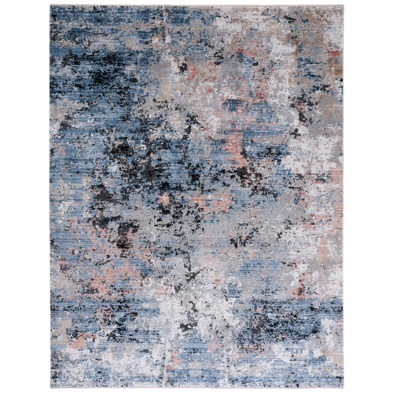 Tapis Signature 601 ivoire / bleu marine, Rectangle 9 pi 8 po x 13 pi