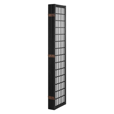 Paravent, paravent japonais à 6 panneaux, paravent pliable et séparateur de cloisons, pour la séparation de pièces, la maison, le bureau, le restaurant et la chambre à coucher (noir)
