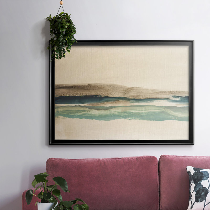 Layered Horizon I-Framed Gallery Wrapped Canvas, Black, 14" H x 20" W x 1.5" D