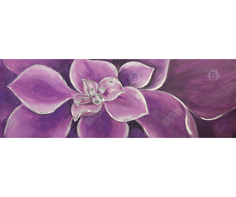 Purple Flower Closeup Print On Canvas