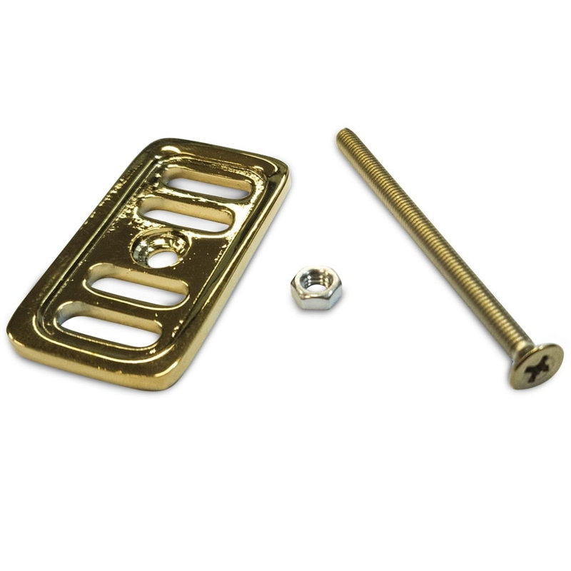 Astini, RAK, Rangemaster, Caple Square Ceramic Sink Overflow Cover Plate Collection, Gold