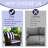 25.6 x 25.6 In Patio Furniture Cushions set of 2, Fade Resistant Outdoor Seat Cushions witj 4 pairs of Ties, Deep Seat Cushion for Seat Patio Chairs, Rattan Furniture, Wicker Seating, outdoor Adirondack Chair, Navy Blueblue White Stripes-123052628-123052623